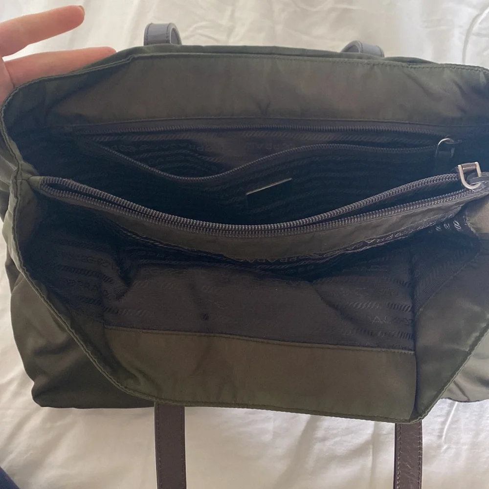 PRADA great condition brown nylon tote - Picture 6 of 11